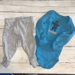 Newborn Baby Boy Set - Carter’s 2 - piece set (Size NB)